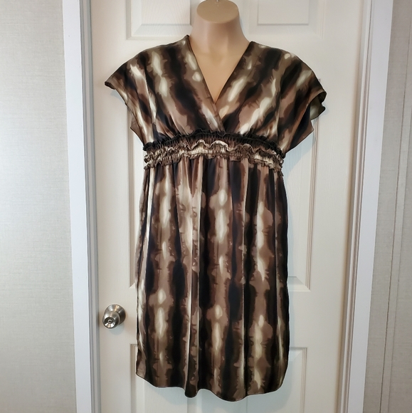 Robe De Soirée Simili Cuir Noir Max Studio A0505 Taille S - Bordure Tressée - Neuf Avec Étiquettes